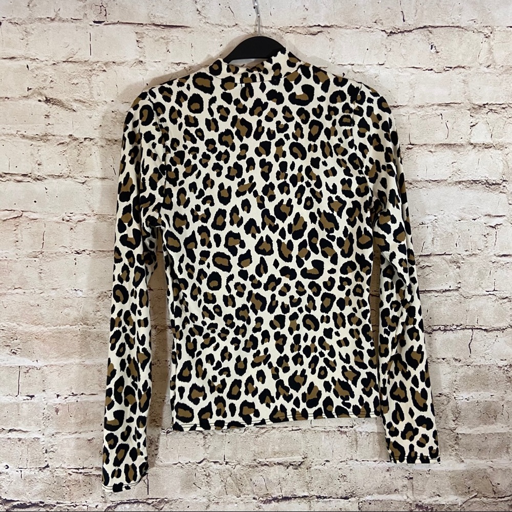 Gaze leopard mock neck long sleeve top size XS - Picture 3 of 10